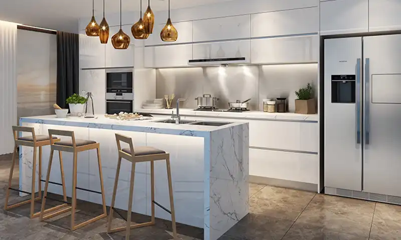 Modern minimalist style kitchen cabinets